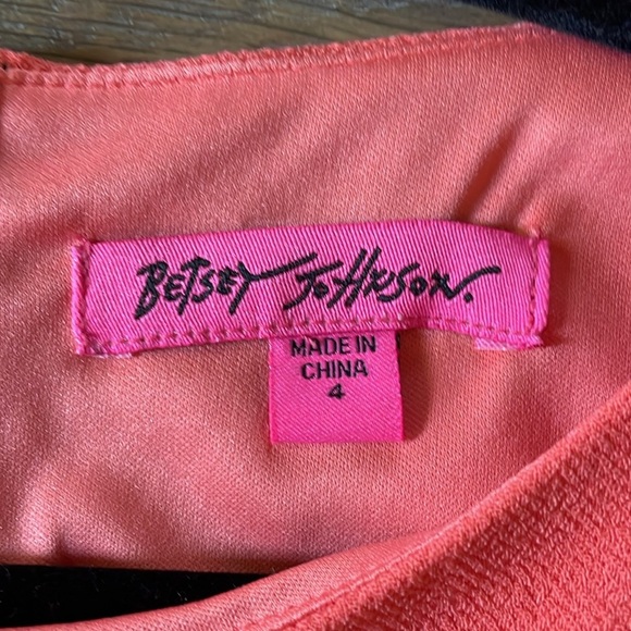 Betsey Johnson Orange/Coral Sheath Dress Size 4 NWT - Picture 9 of 13